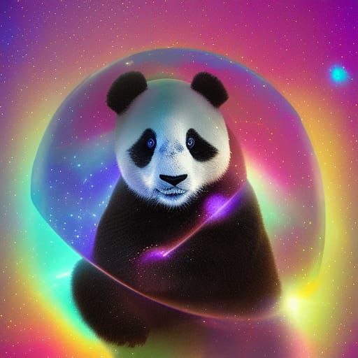 Galaxy Panda in a Holographic Cosmic Illustration