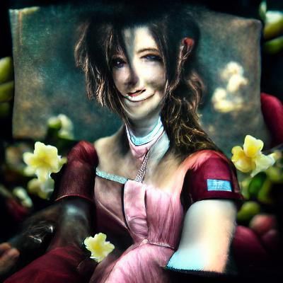 Smiling Aerith Gainsborough Daguerreotype Portrait