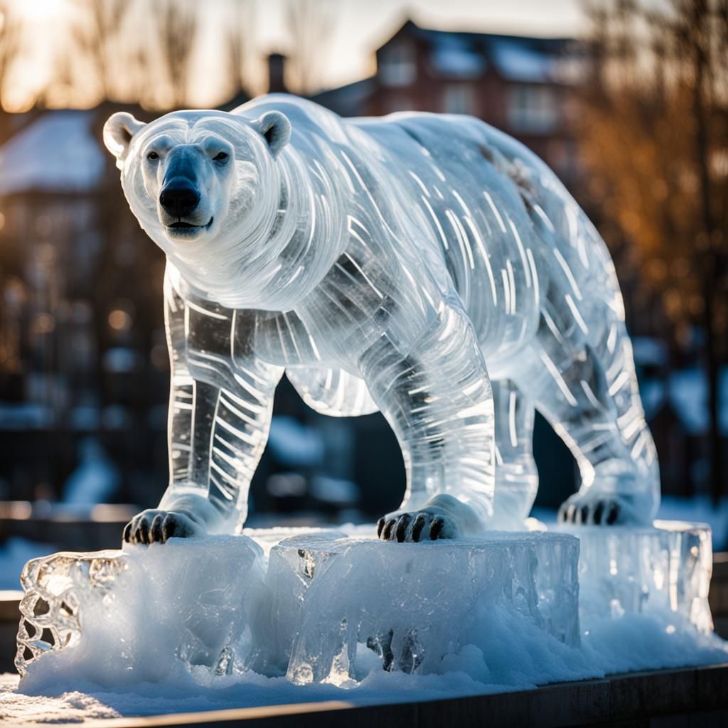 Polar Bear Of Ice