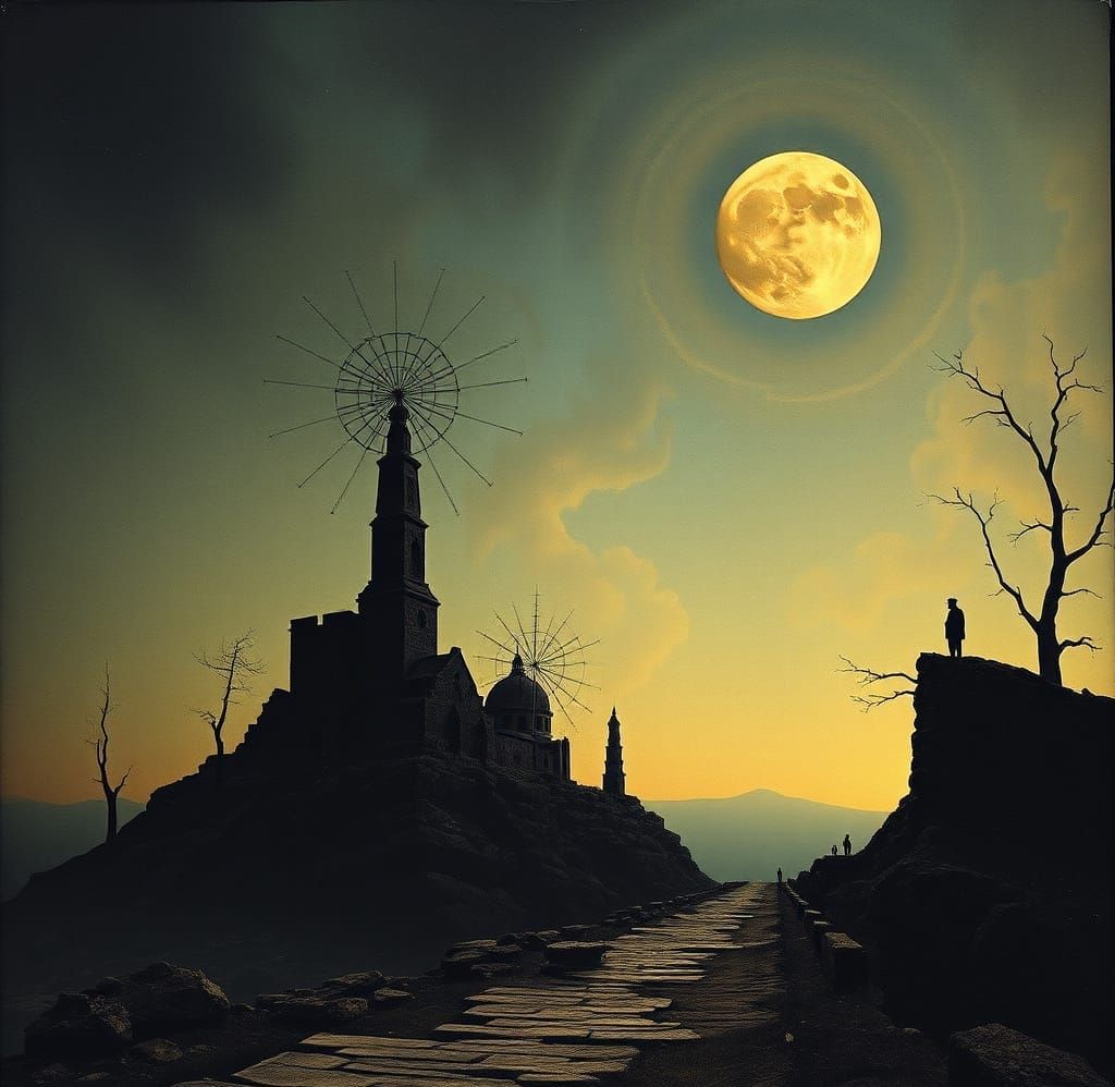 Surreal Dark Fantasy Landscape
