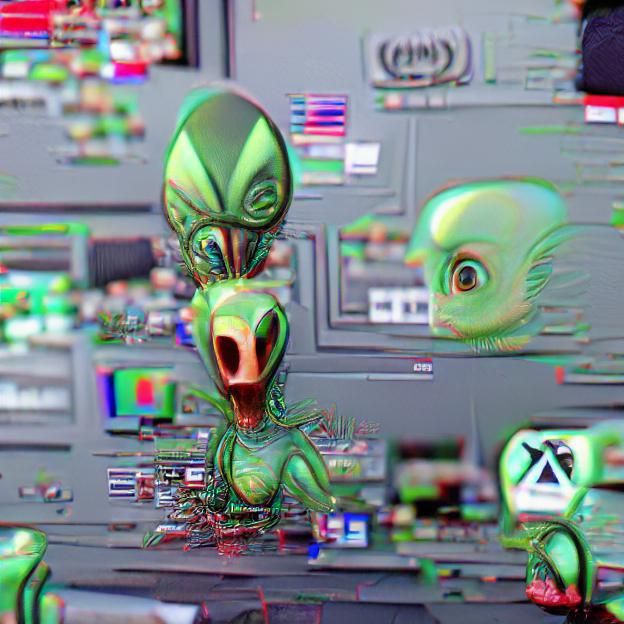 Panicked Alien in 8K Resolution
