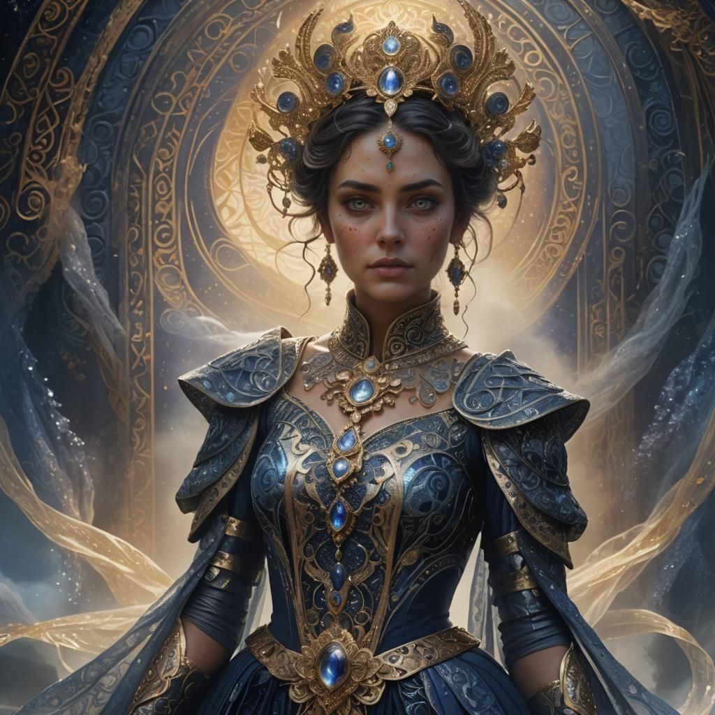 Intricate Digital Painting of a Woman's Gaze