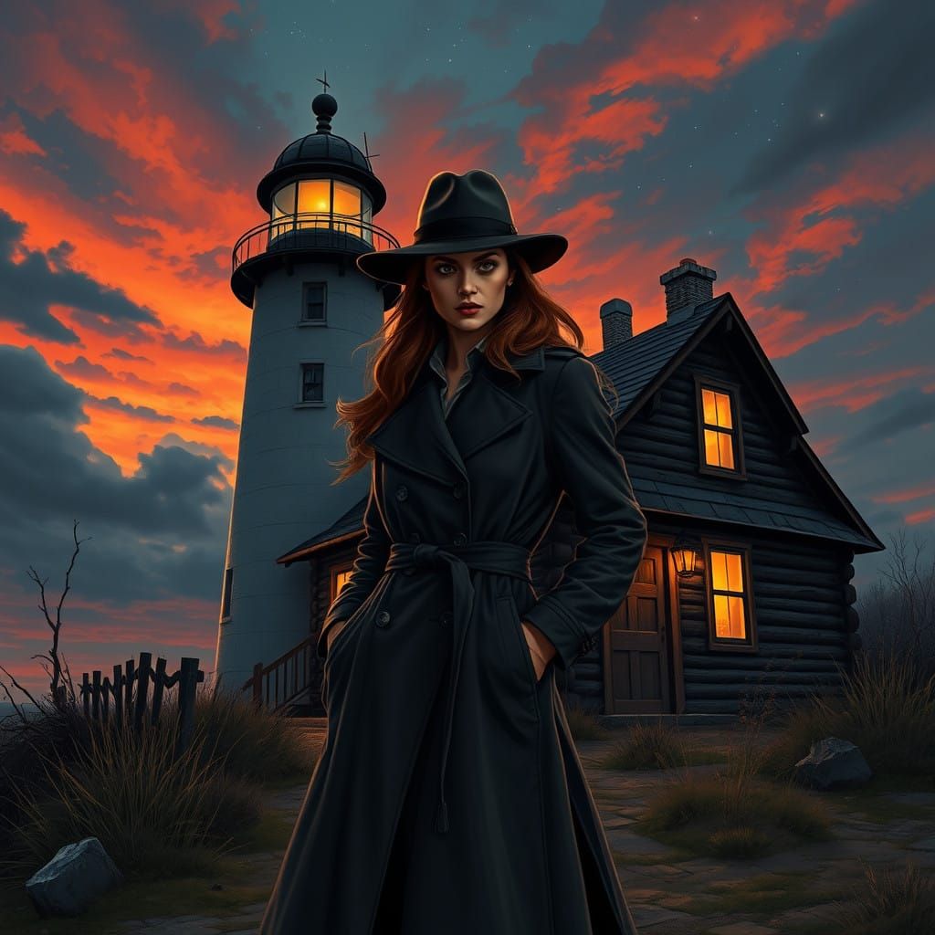 Vintage FBI Agent Investigates Mysterious Lighthouse in Noct...