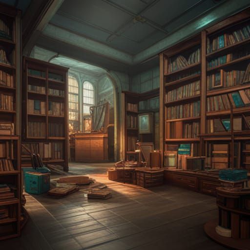 Secret Library in the Woods Concept Art