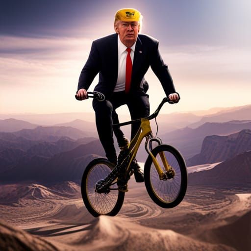 Donald Trump's BMX Downhill Competition: Detailed Matte Pain...