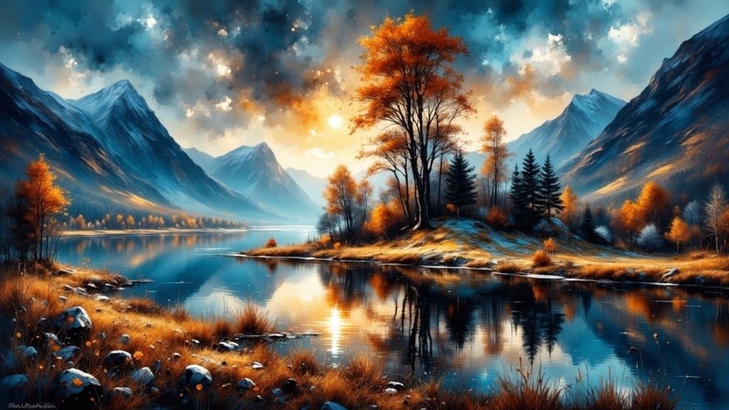 Majestic Highlands of Skye in Impressionist Style