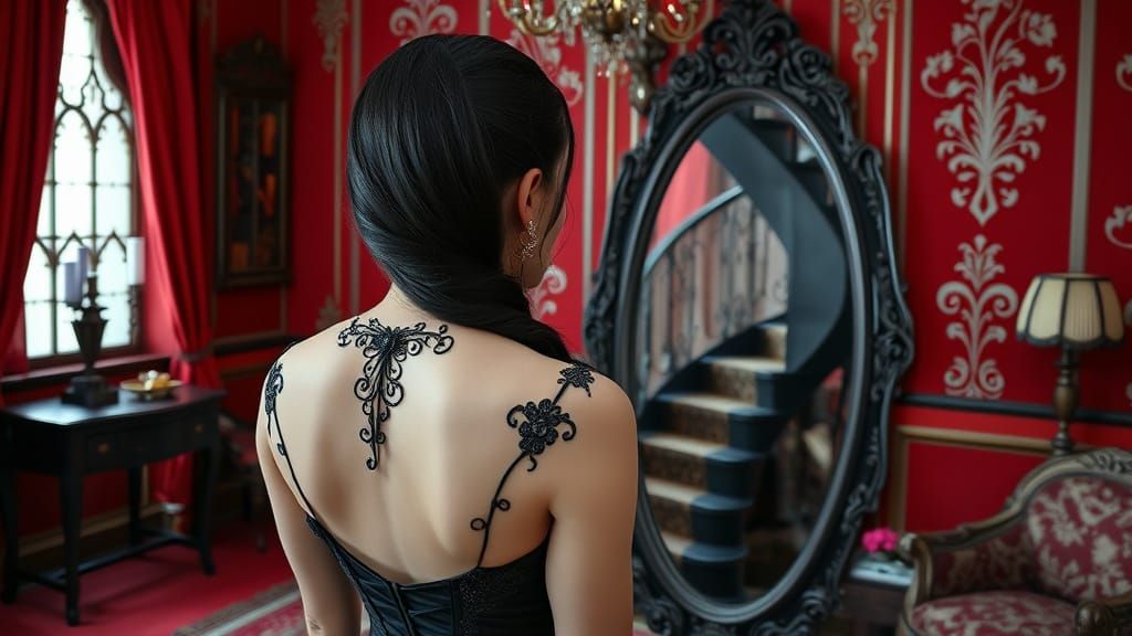 Victorian Vampire Princess Prepares for Ball in Castle