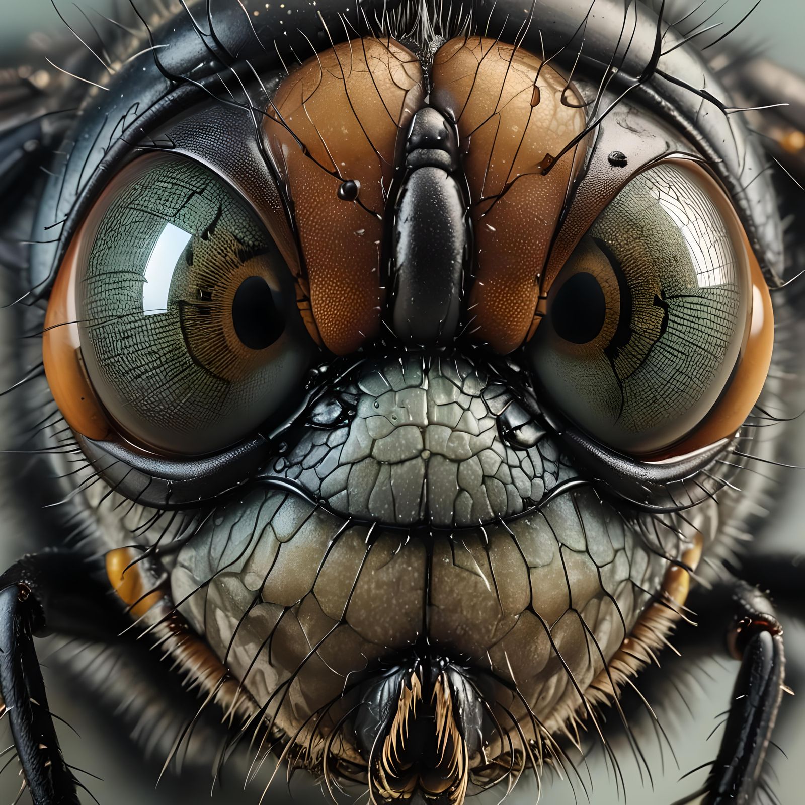 Housefly Eyes: Extreme Close-Up Macro Photography