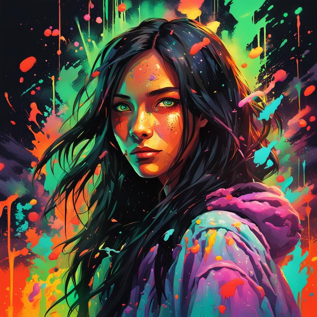 Young Woman Survives End of Days Graffiti Art