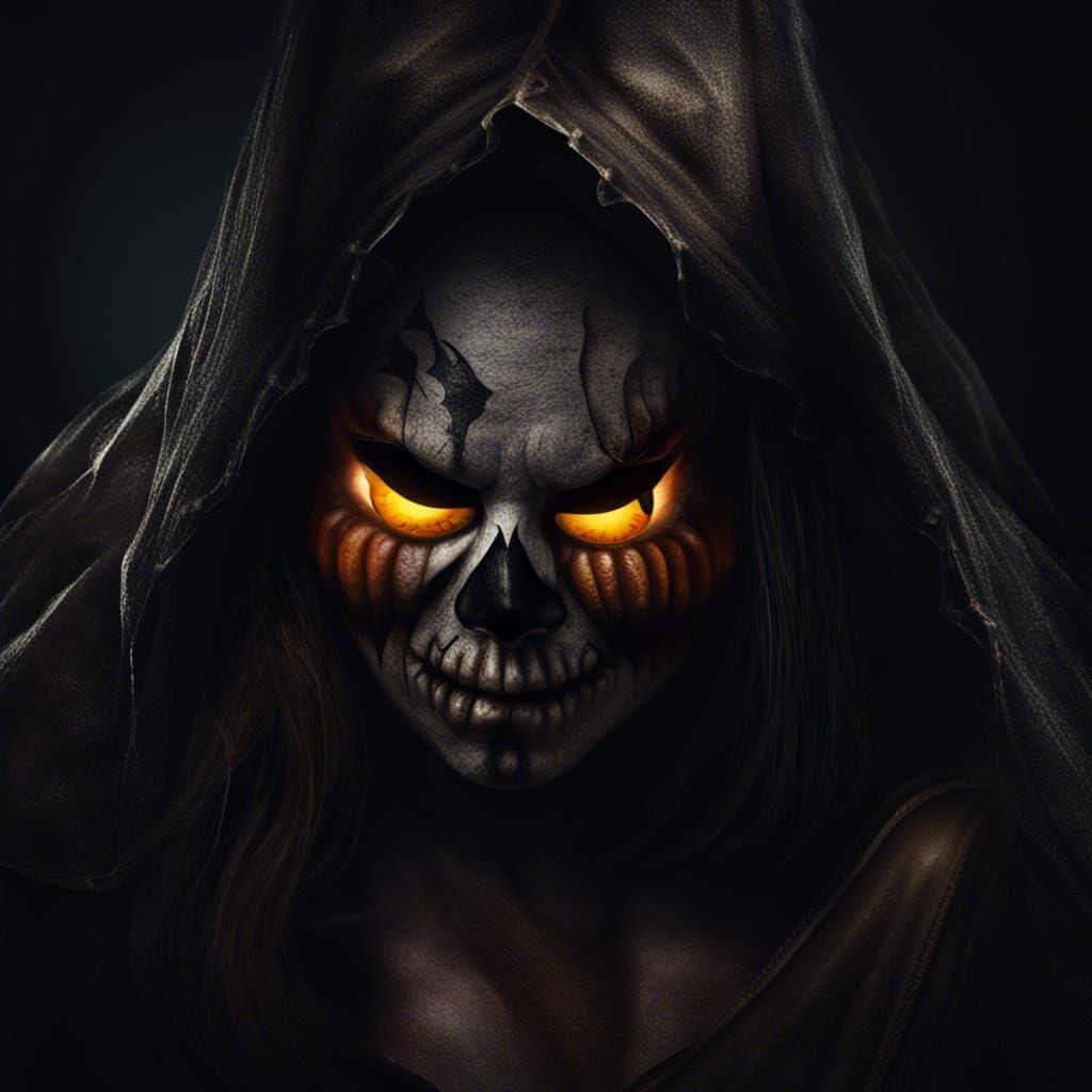 Scary Halloween Scene Generated by AI