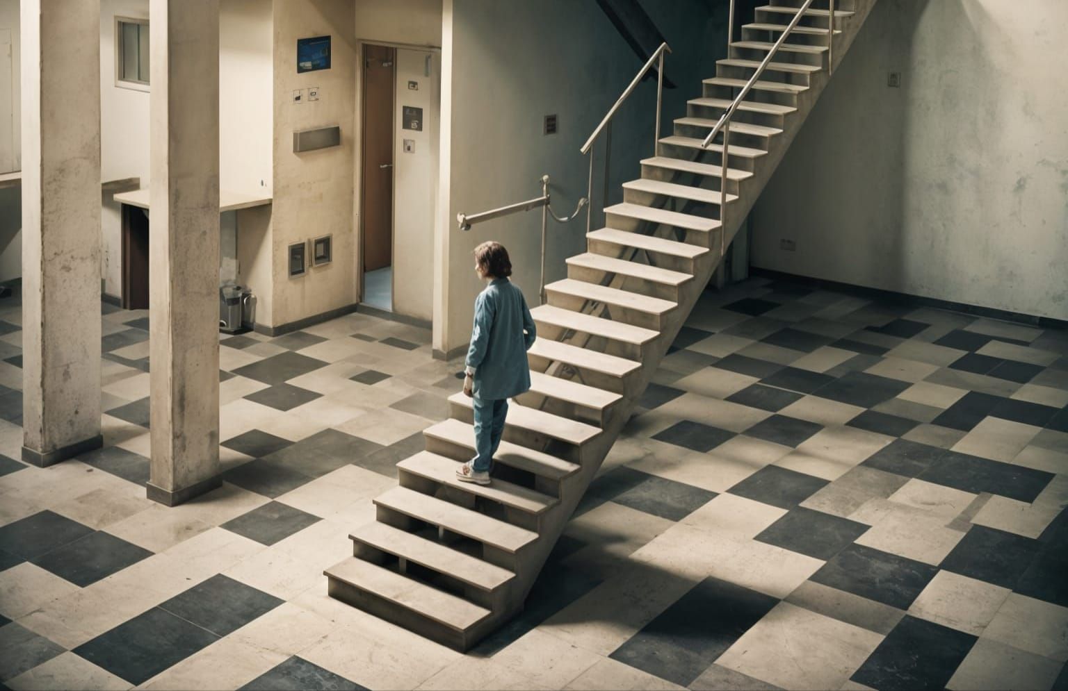 Dreamlike Transition from Apartment to Cemetery