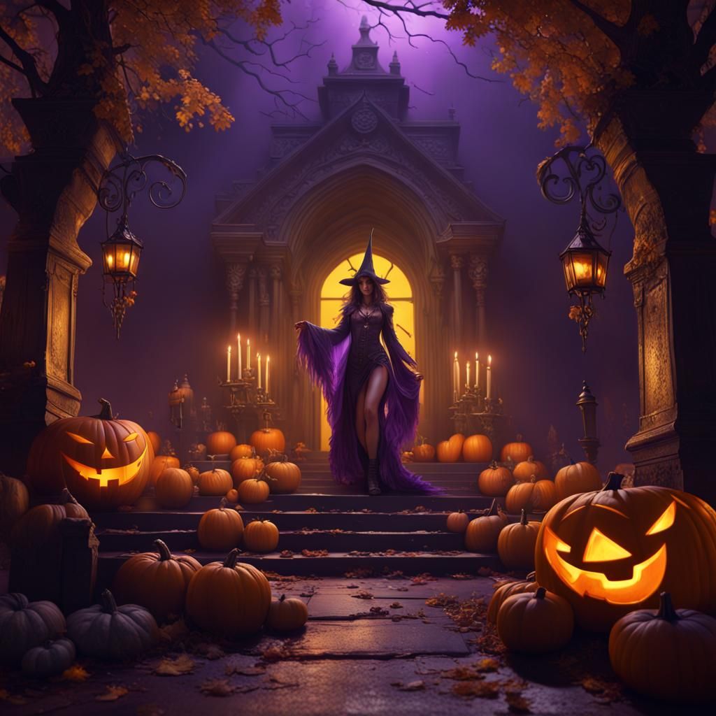 Halloween Dark Fantasy Concept Art in 8K