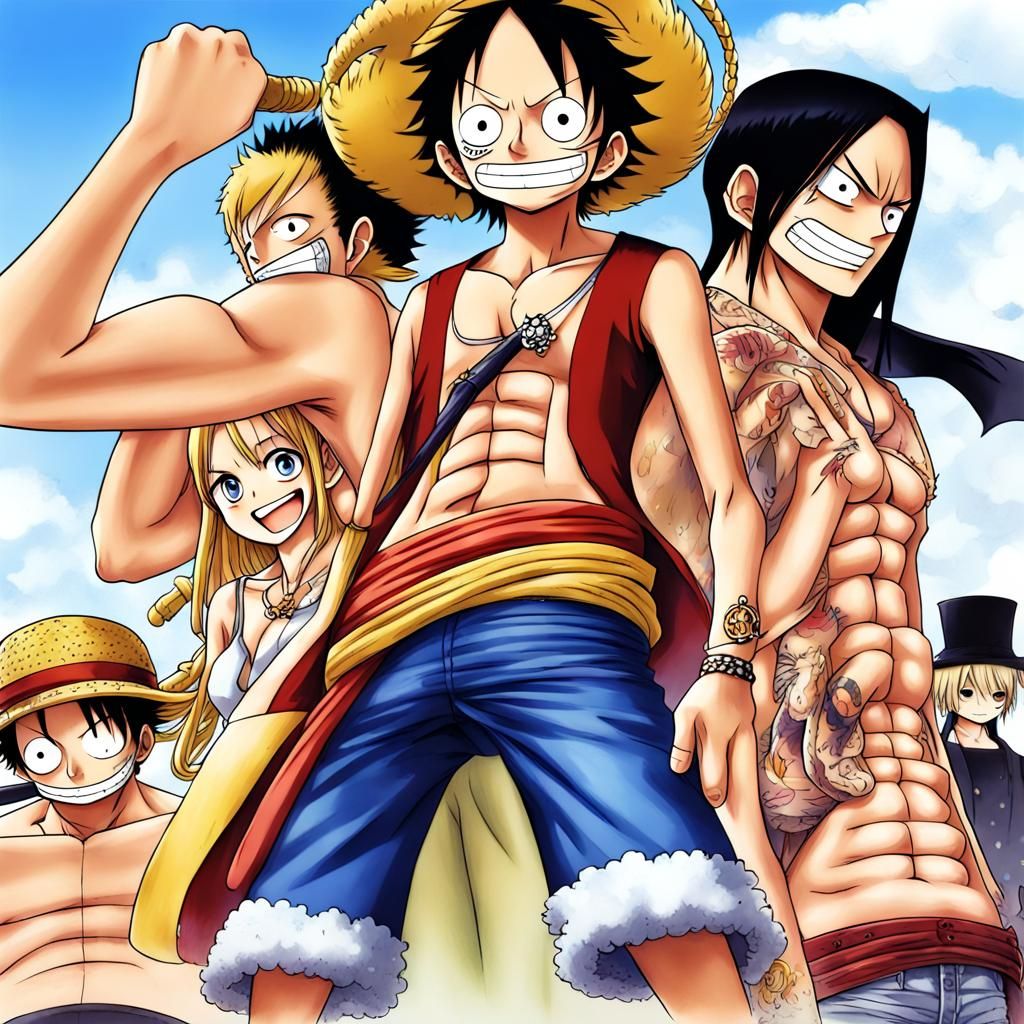 Anime Characters in Japanese Manga Style