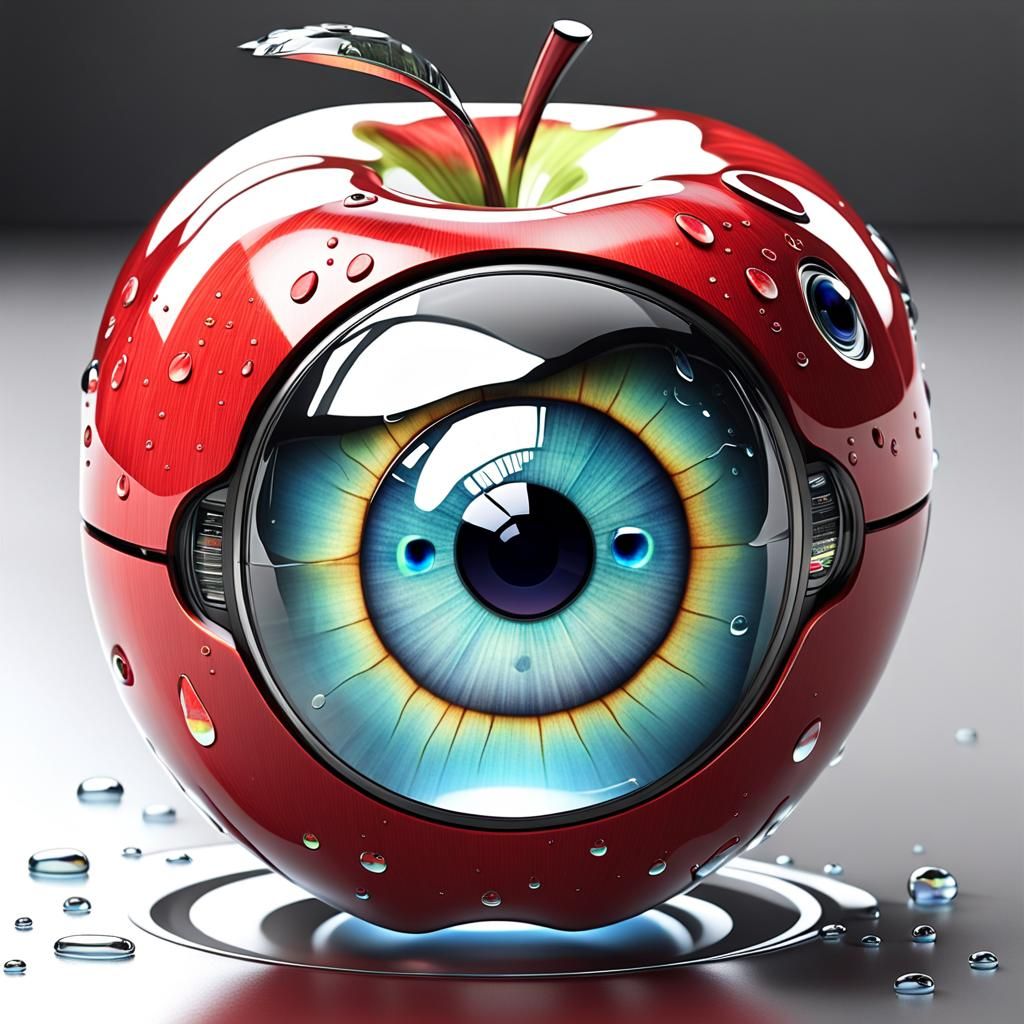 Surreal Apple Eyeball Smartphone: Futuristic Design