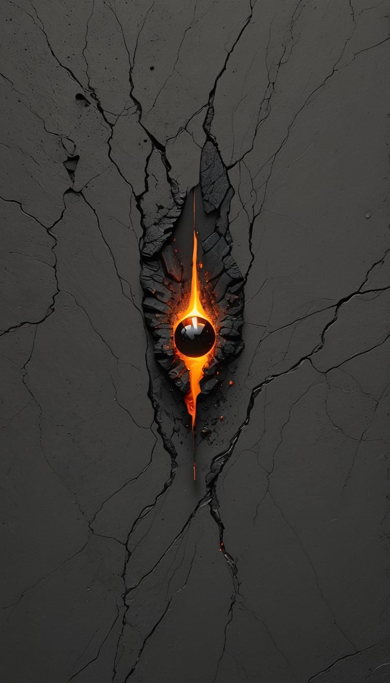 Minimalist Light in Dark Lava Amber Setting