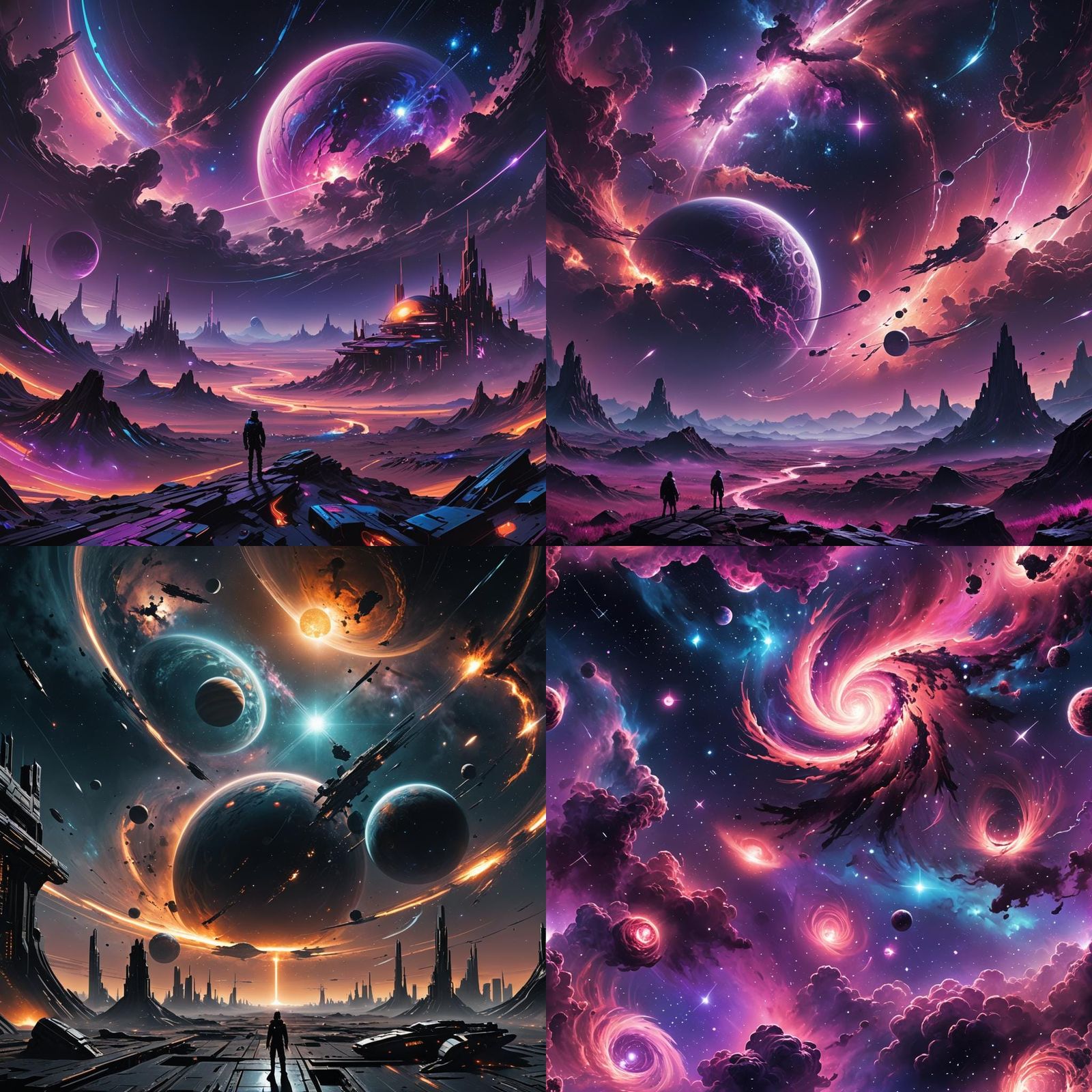 Endless Deep Space with Nebulae and Distant Galaxies