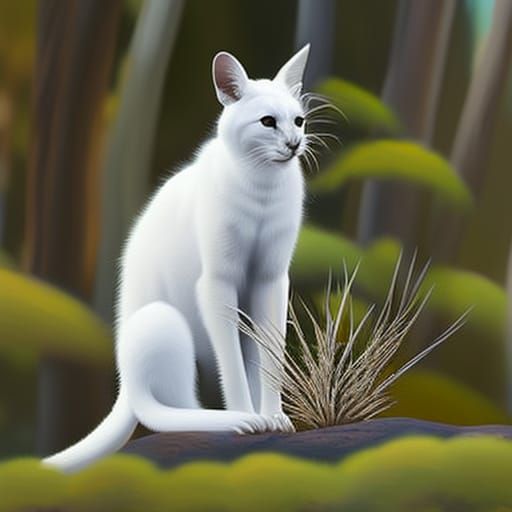 Cat-Faced Kangaroo in Australian Outback: Hyperreal Digital ...