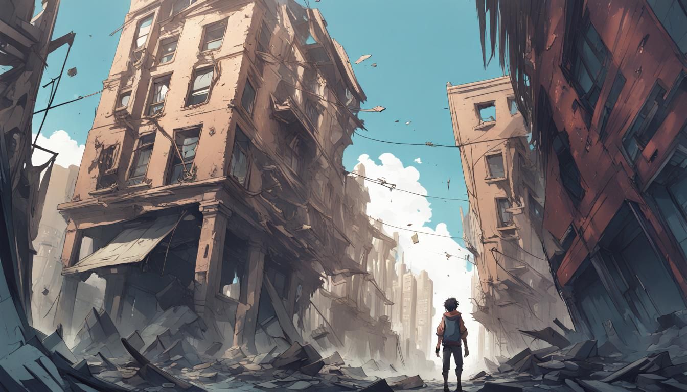 Anime Concept Art of Flooded City Ascent