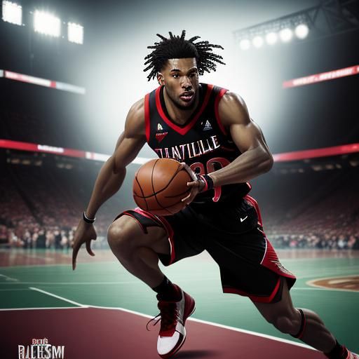 Louisville Cardinals Player Slam Dunk Concept Art