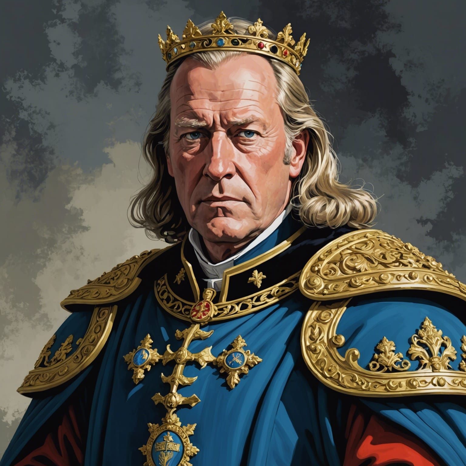 King Magnus of Sweden in Illustrative Style