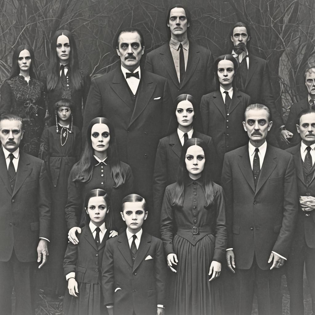 The Addams Family: A Stylized Portrait