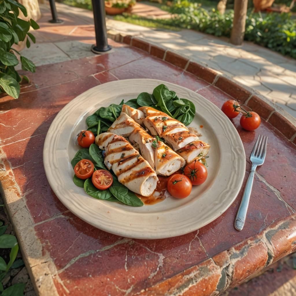 Chicken Pita Bread Concept Art in Rutkowski Style