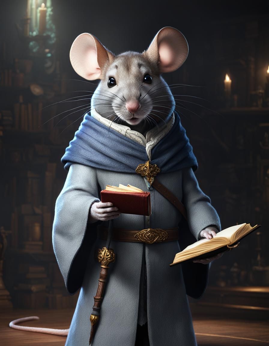 Mouse Wizard Concept Art in Grimmer Style