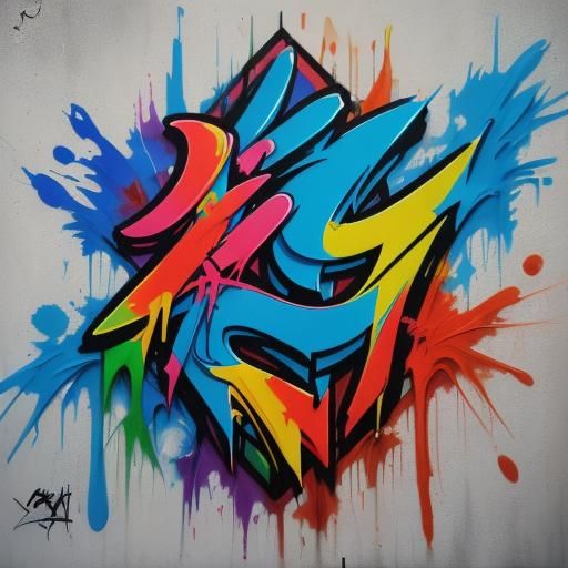 Graffiti Art with Polychromatic Colors