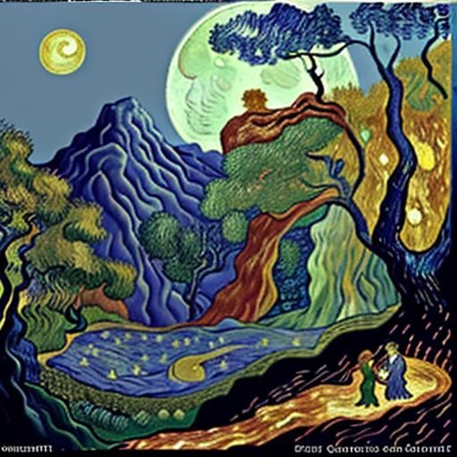 Genesis in Eden: Van Gogh Style Creation Story