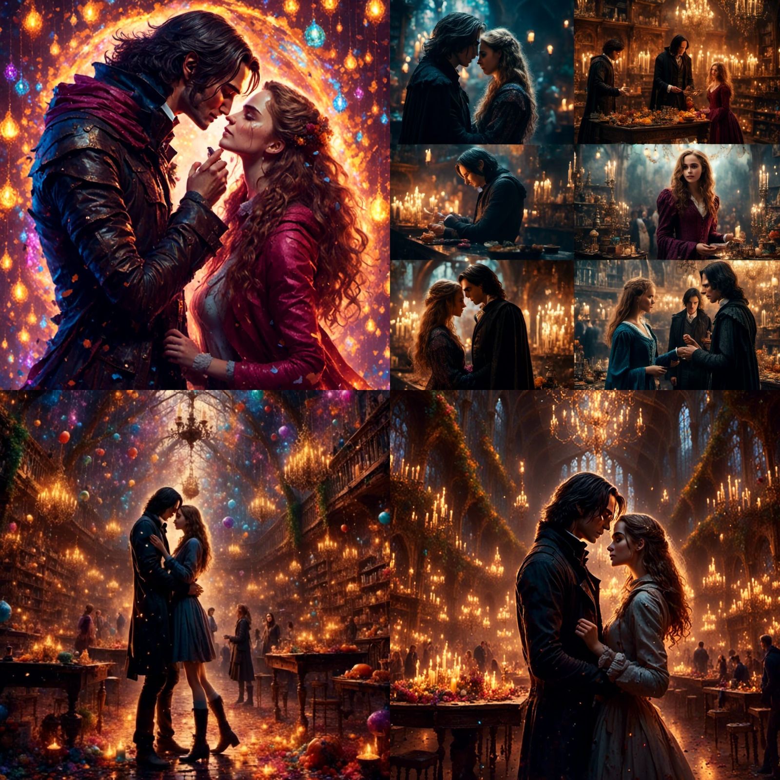 Young Snape and Hermione Granger Kissing