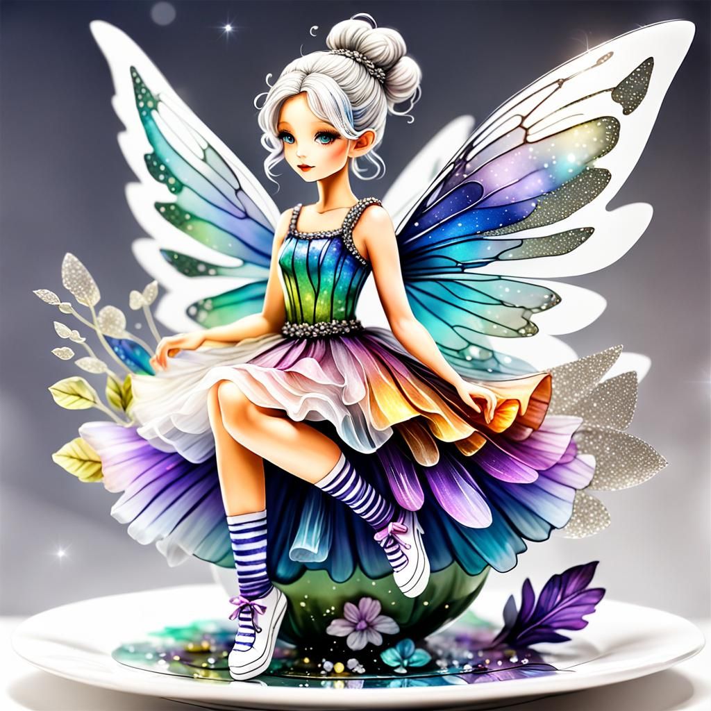 Render an image in the style of alcohol ink artistry, crafte...