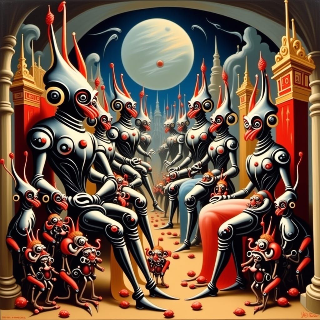 A Robot Messenger Brings News to the Jovian Royal Court