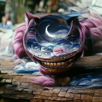 Cheshire Cat in Oil Painting Style
