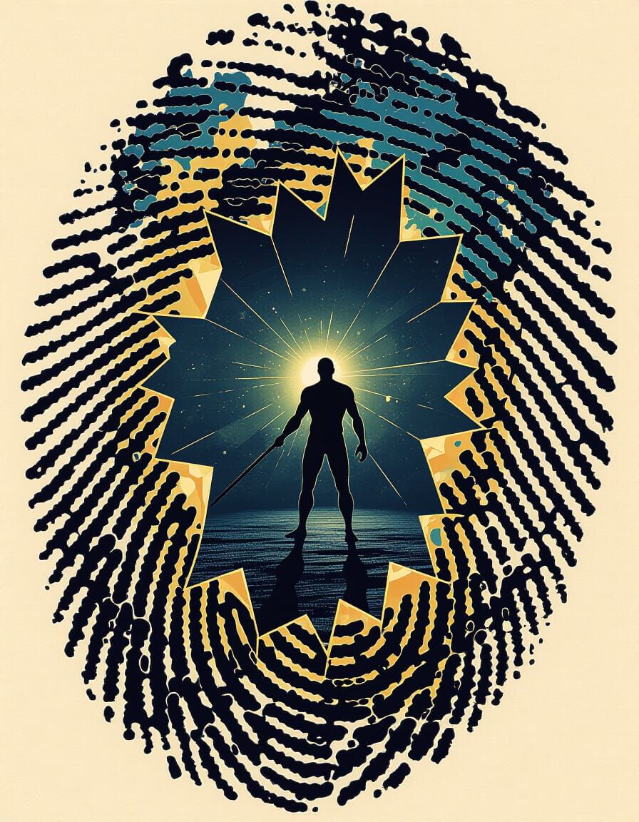 Caveman Fingerprint Breaking Dimensional Barrier