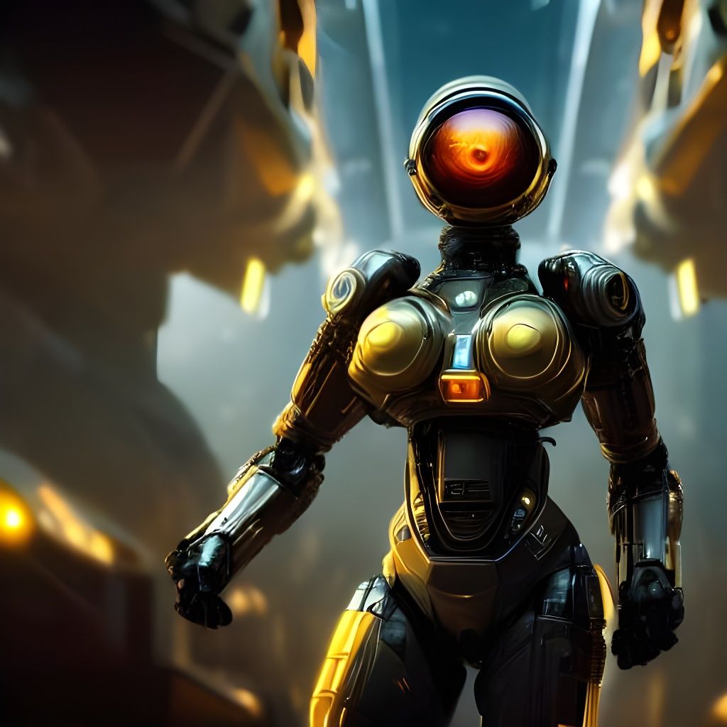 Sci-Fi Space Explorer in Retrofuturistic Style