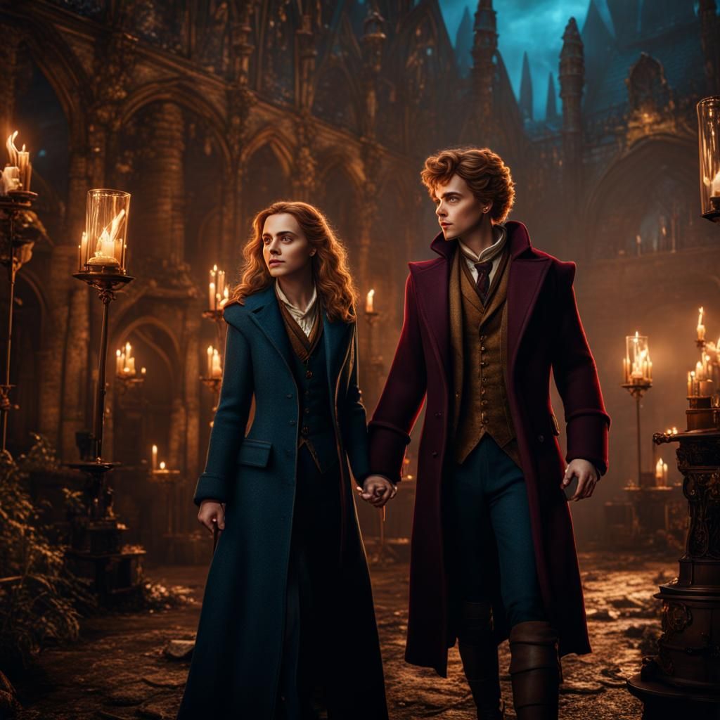 Harry and Hermione: Detailed Fantasy Concept Art