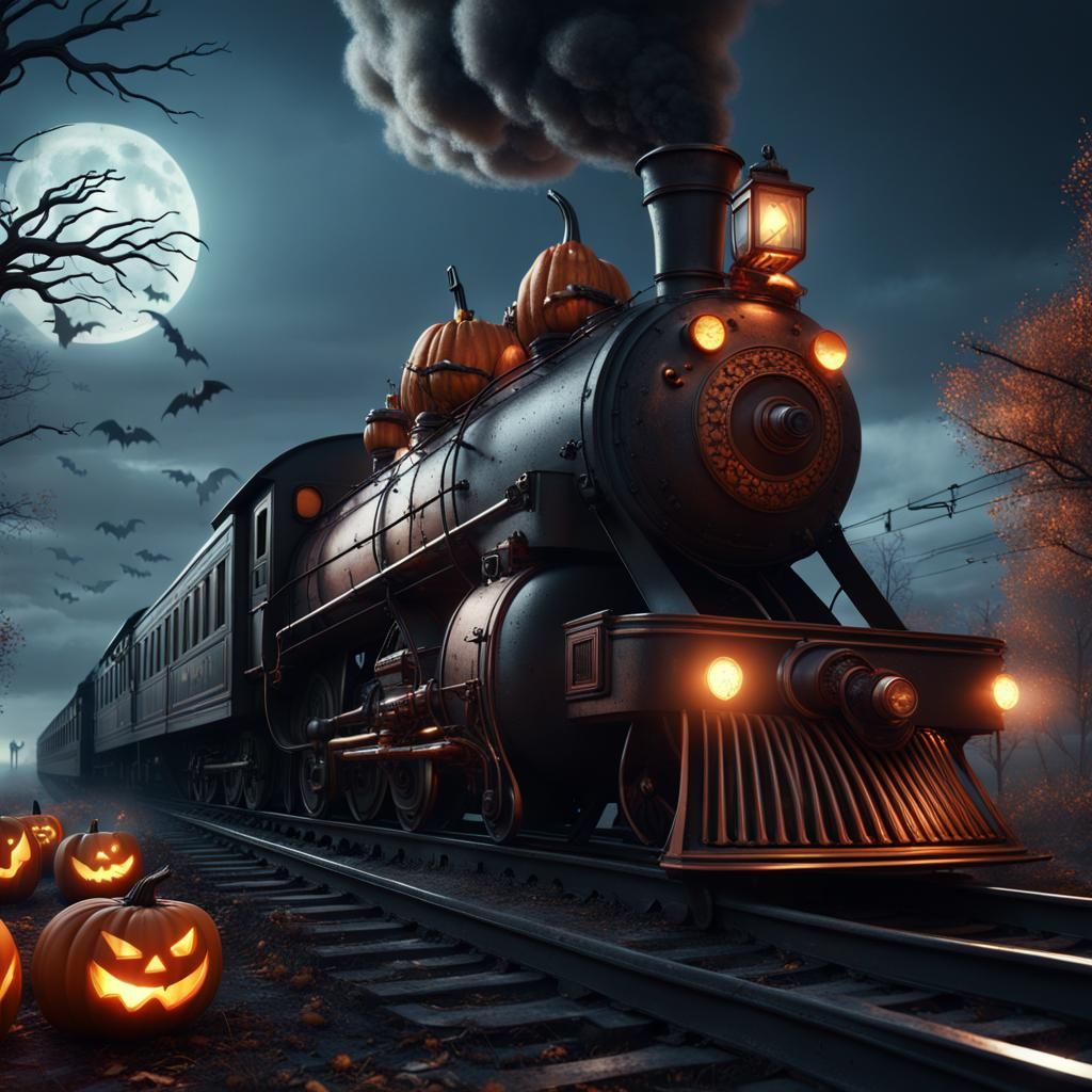 Halloween Train Celebration: Fantasy Concept Art