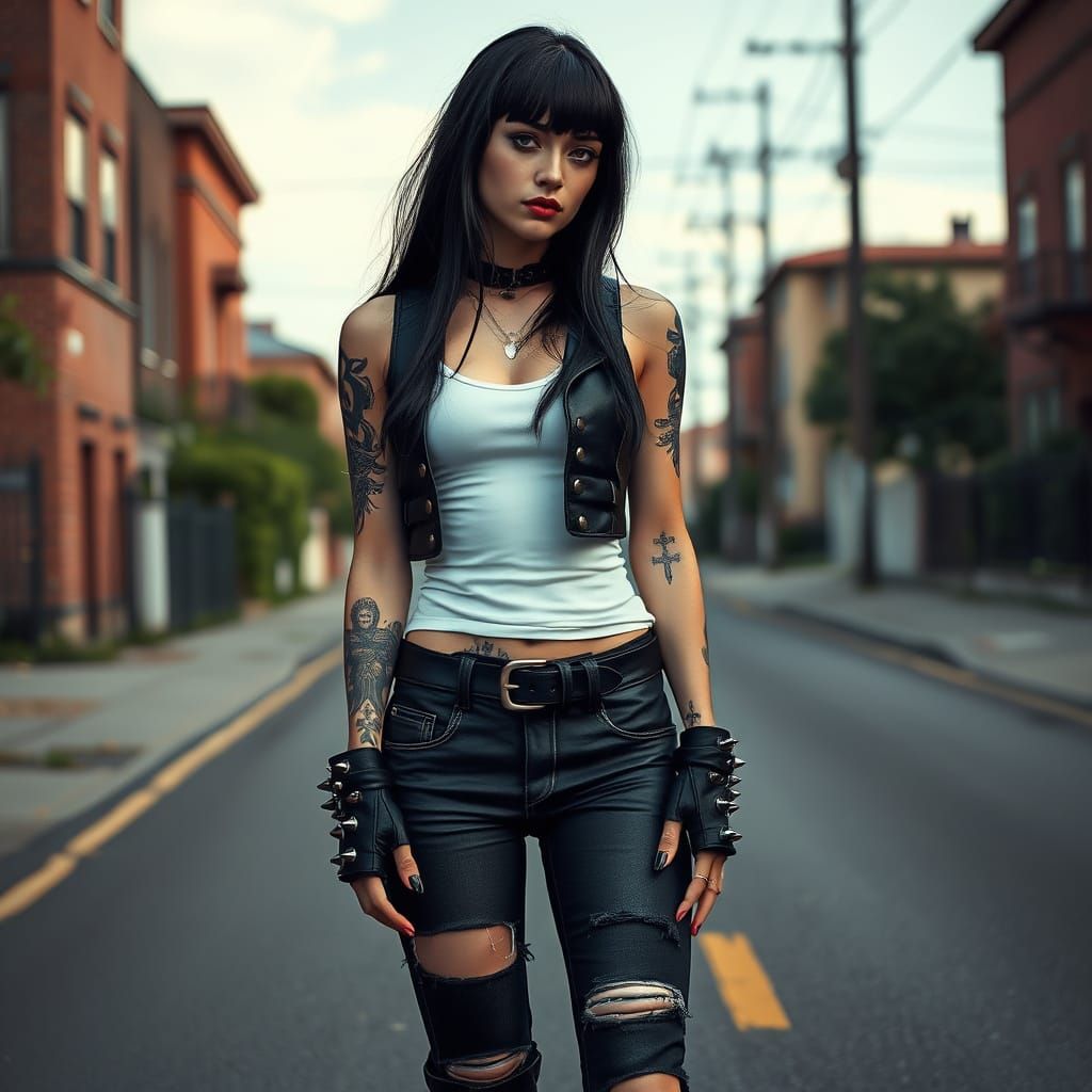 Goth Female in Dark Romantic Style