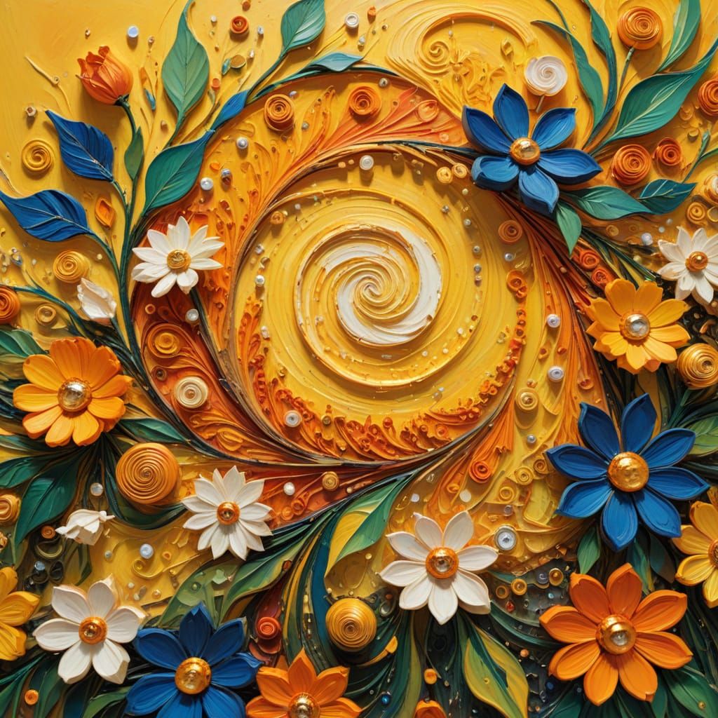 Vibrant Neo-Impressionist Masterpiece with Thick Brushstroke...