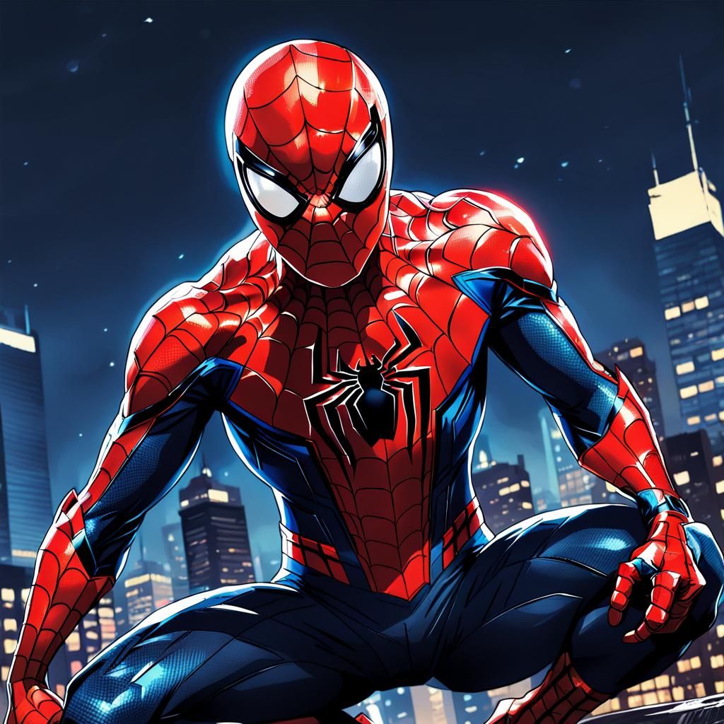 Spider-Man's New Suit: Anime-Inspired Cel-Shaded Art