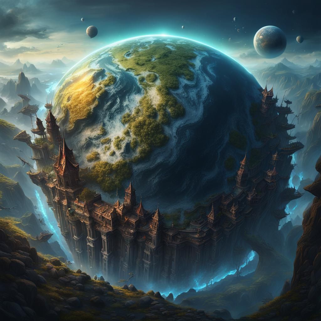 Earth as an Ally: Detailed Fantasy Concept Art