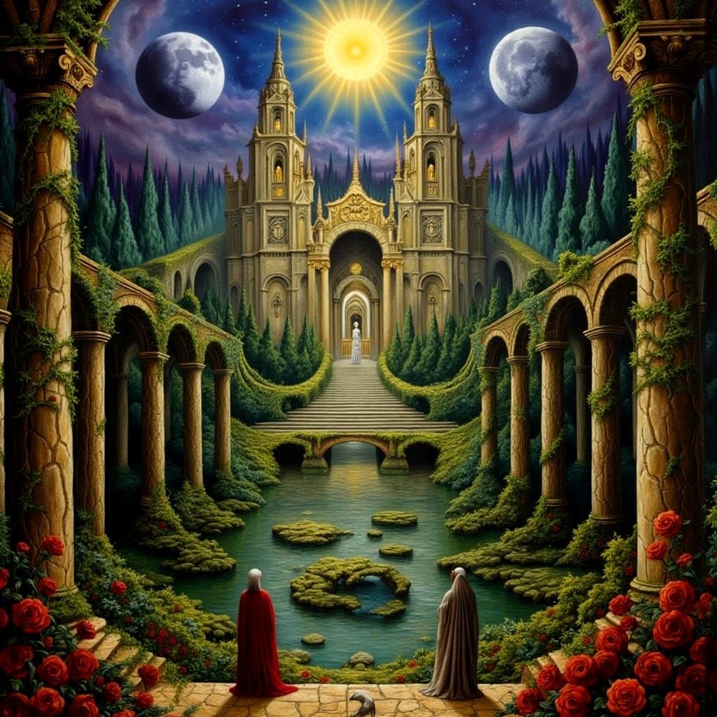 Surreal Roman Landscape: Heaven and Hades in Balance