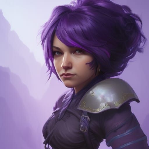 Detailed Halfling Rogue Portrait in Art Nouveau Style