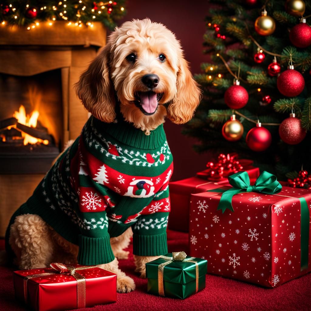 Golden Doodle Christmas: A Festive Celebration