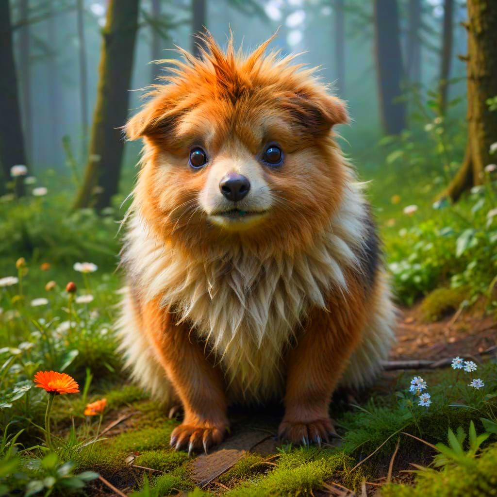 A Whimsical Scene of Chaos in a Playful Art Style