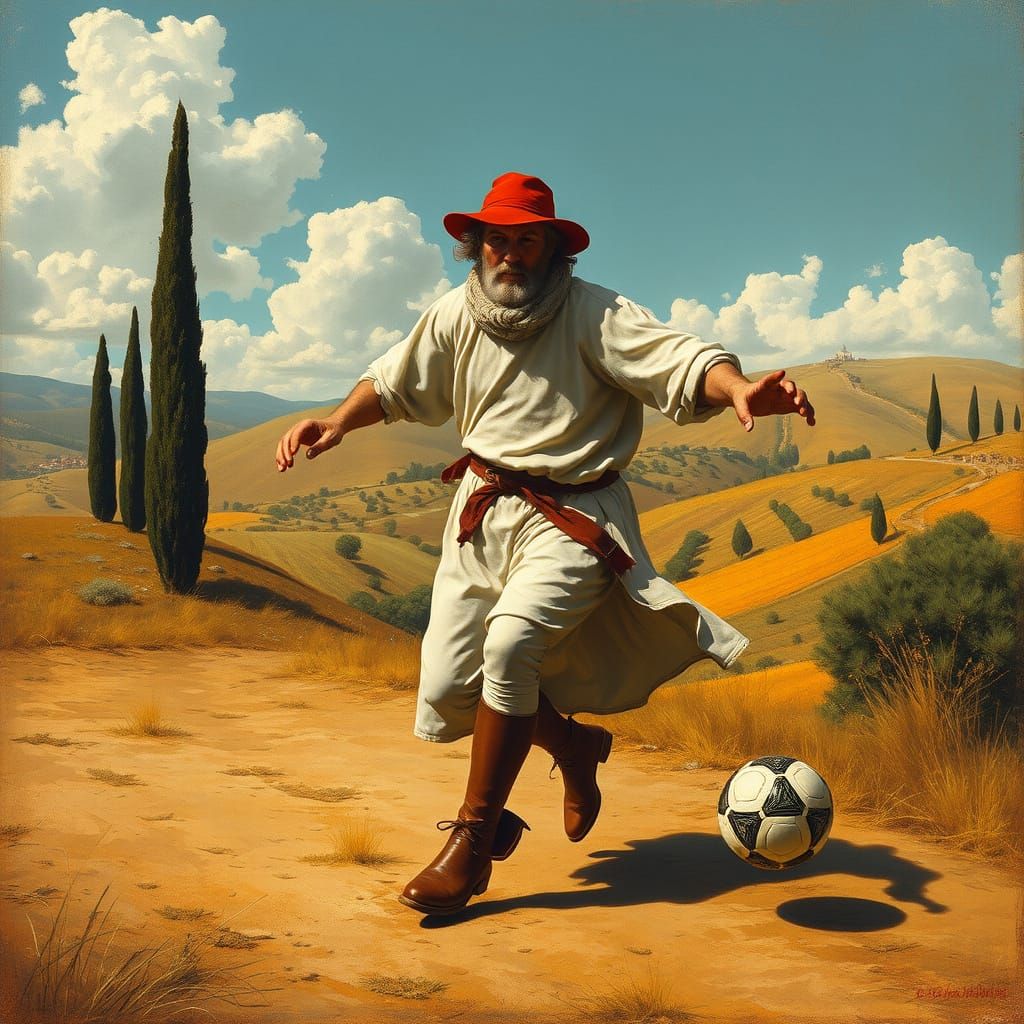 Dante Alighieri Plays Soccer in a 14th-Century Italian Lands...