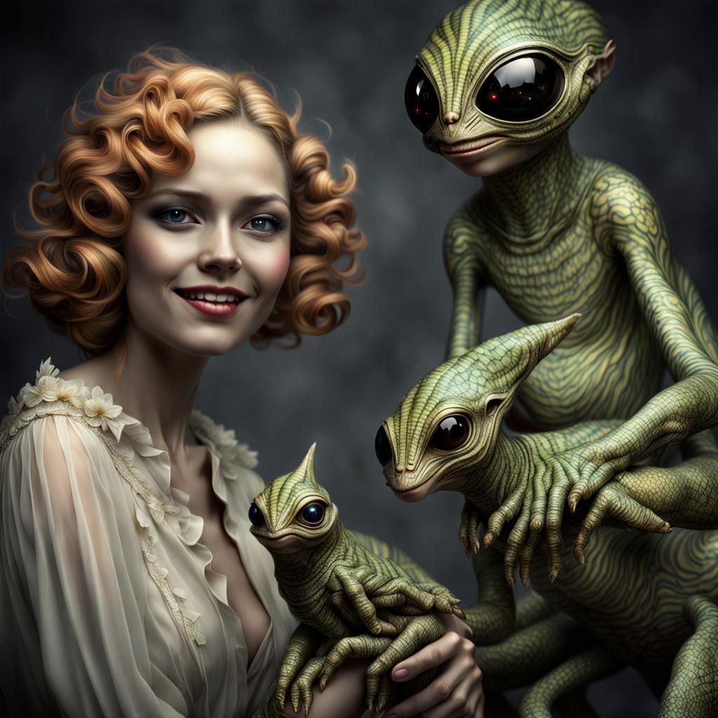 Photorealistic Aliens in Exotic Fashion: Hyperrealistic Phot...