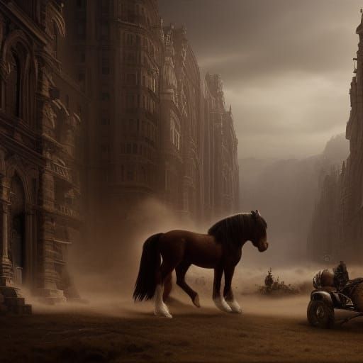 Majestic Clydesdale in Digital Matte Painting