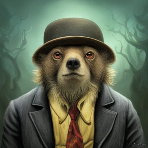 Cthulhu Bear Portrait Photograph