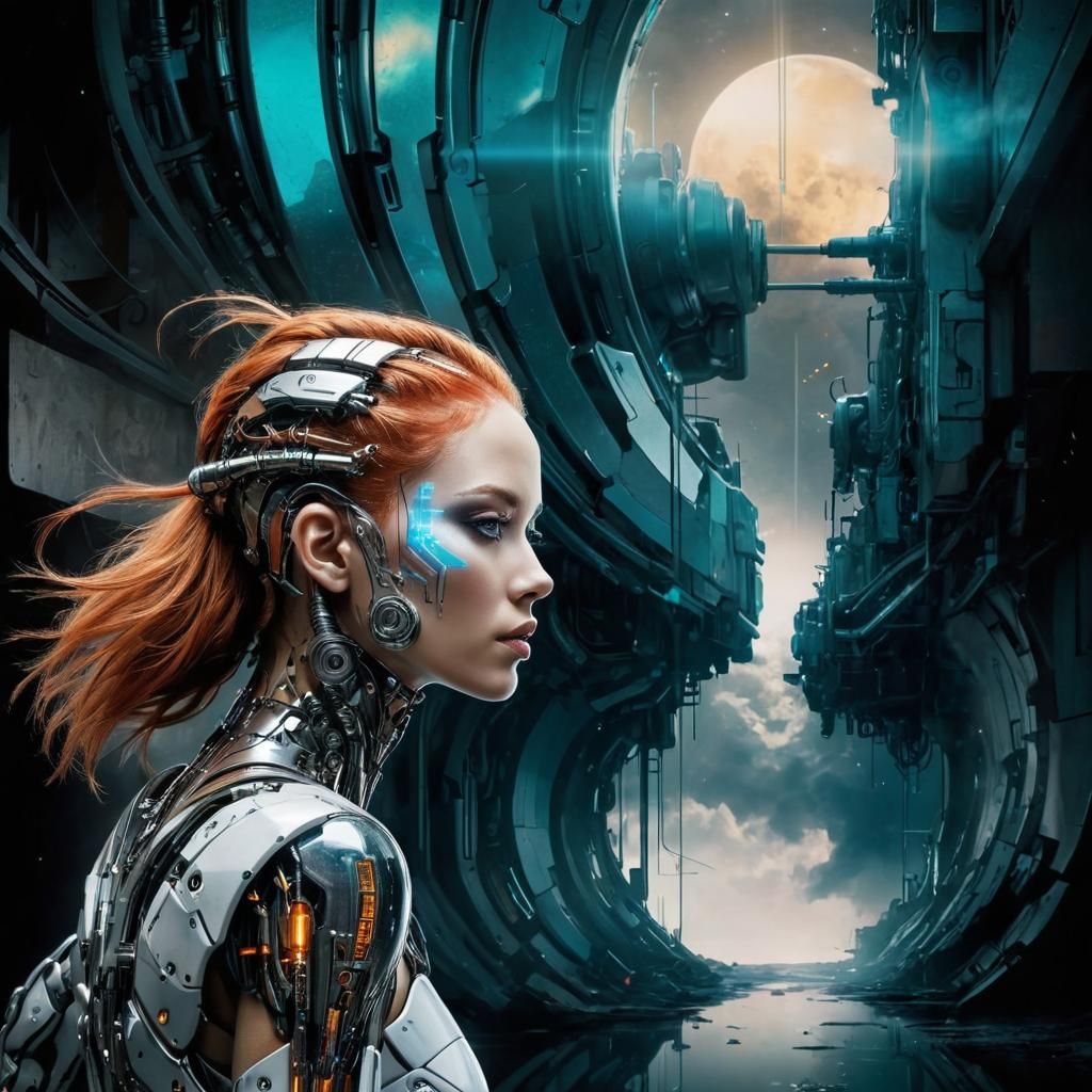 Cyborg - mixed media